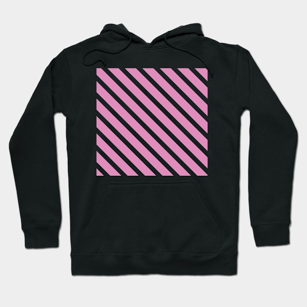 Pink Stripes Pattern Hoodie by muzamilshayk